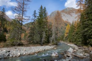 Fluss in den Alpen